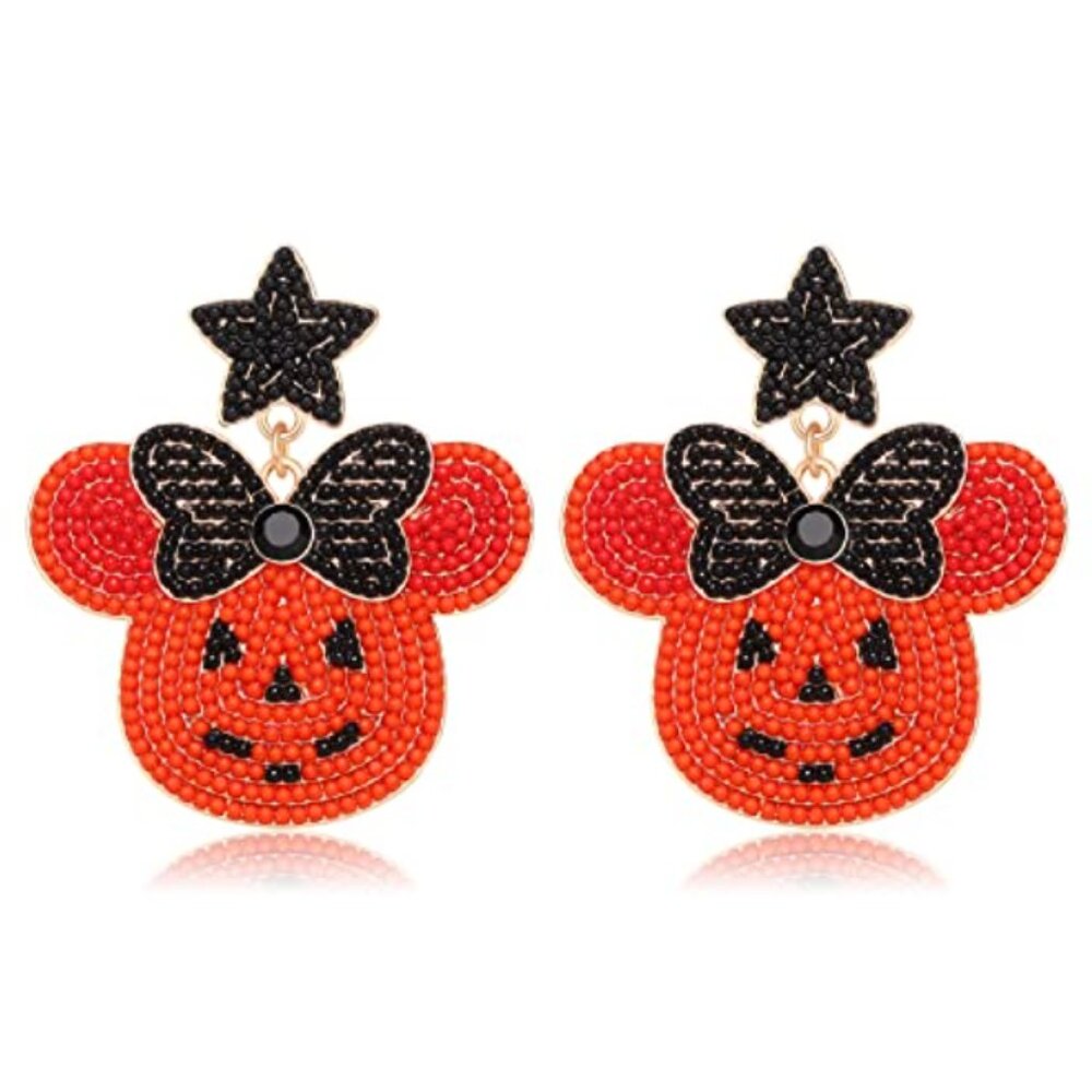 Pumpkin Mouse Halloween Fall Earrings